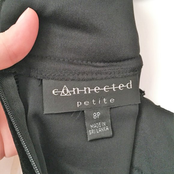 CONNECTED BLACK VELVET BEADED DRESS, SZ.8P - Picture 8 of 8